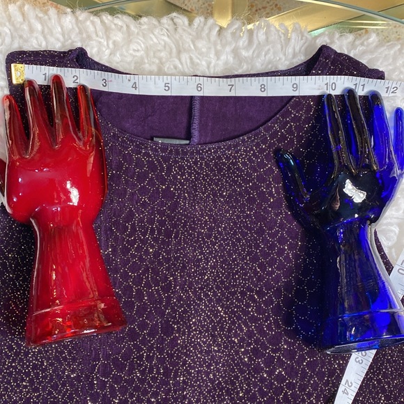 Vintage Byer Too Sleeveless Purple & Gold Dress - Picture 5 of 9